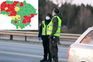 Dar 8 šalies savivaldybėms gresia karantinas: į raudoną zoną pateko ir didieji šalies miestai