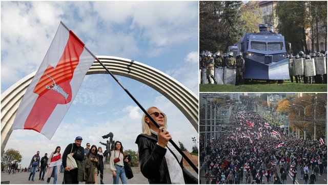 Baltarusiai vėl rinkosi į masinius protestus: politologai įvardijo, kiek laiko gali trukti suirutė