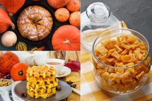 3 skanėstų iš moliūgo receptai: gaivūs saldainiai, purūs vafliai ir kvapnus pyragas 