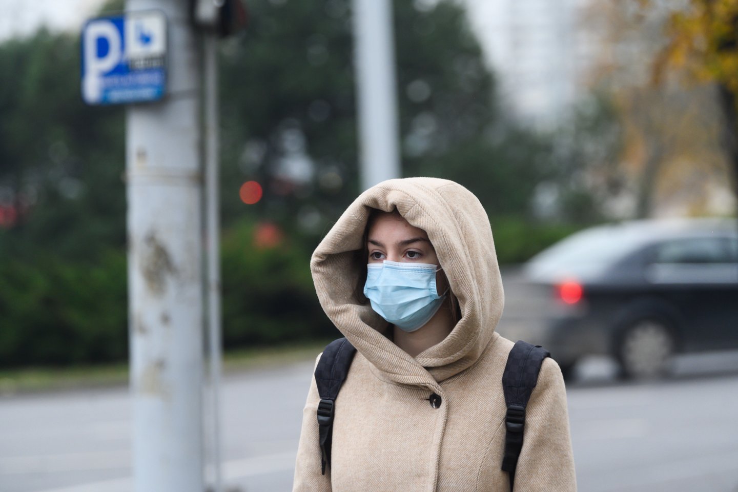 Nuo trečiadienio kaukės privalomos visose viešose vietose Vilniuje.<br>V.Skaraičio nuotr.