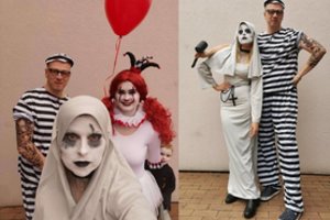 R. Mikelkevičiūtė su šeima atšventė Heloviną: virto siaubą keliančiais personažais