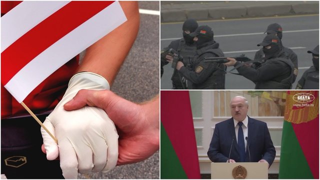 Protestai Baltarusijoje: paleisti įspėjamieji šūviai