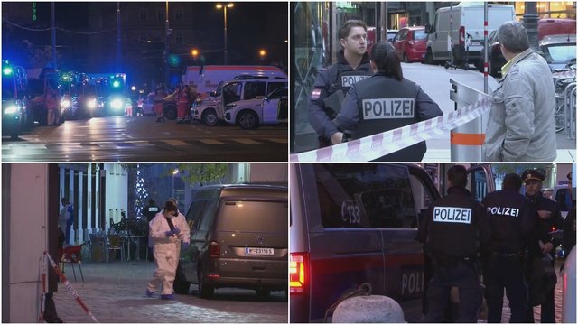 Teroro išpuolis Vienoje: gyventojai raginami pasilikti saugiose vietose