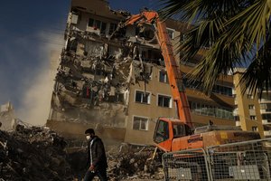 Turkijoje žemės drebėjimo aukų padaugėjo iki 116, gelbėtojai baigia darbus