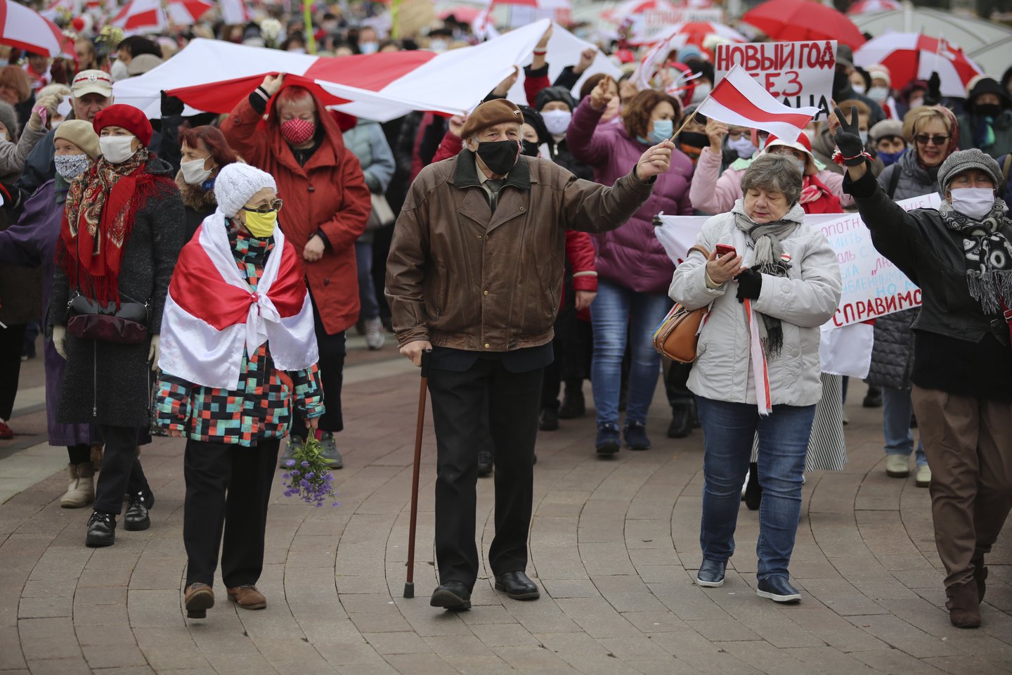 Baltarusijose ir vėl buvo sulaikyti protesto dalyviai.