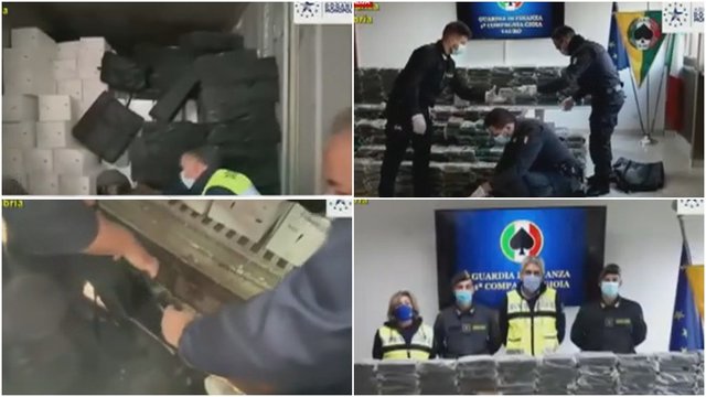 Italijos policija aptiko rekordinę narkotikų siuntą: kokainą slėpė po midijomis