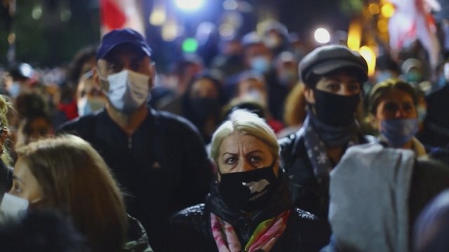 Gruzijos opozicija ir gyventojai sukilo protestui: reikalauja sąžiningų rinkimų