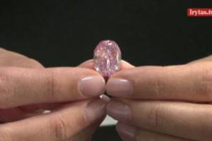 Parduotas itin retas rausvasis deimantas – juvelyrai šlifavo net metus, tai yra didžiausias toks brangakmenis