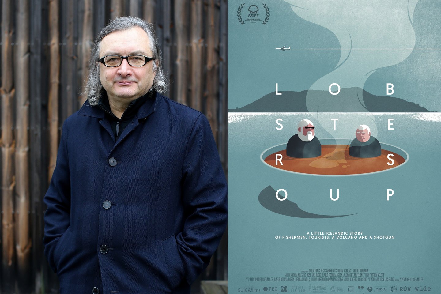 A.Matelis: „Dažnai dokumentinis kinas papasakoja daugiau, nei kūrėjas gali tikėtis.“<br>R.Danisevičiaus nuotr. ir filmo „Omarų sriuba“ plakatas