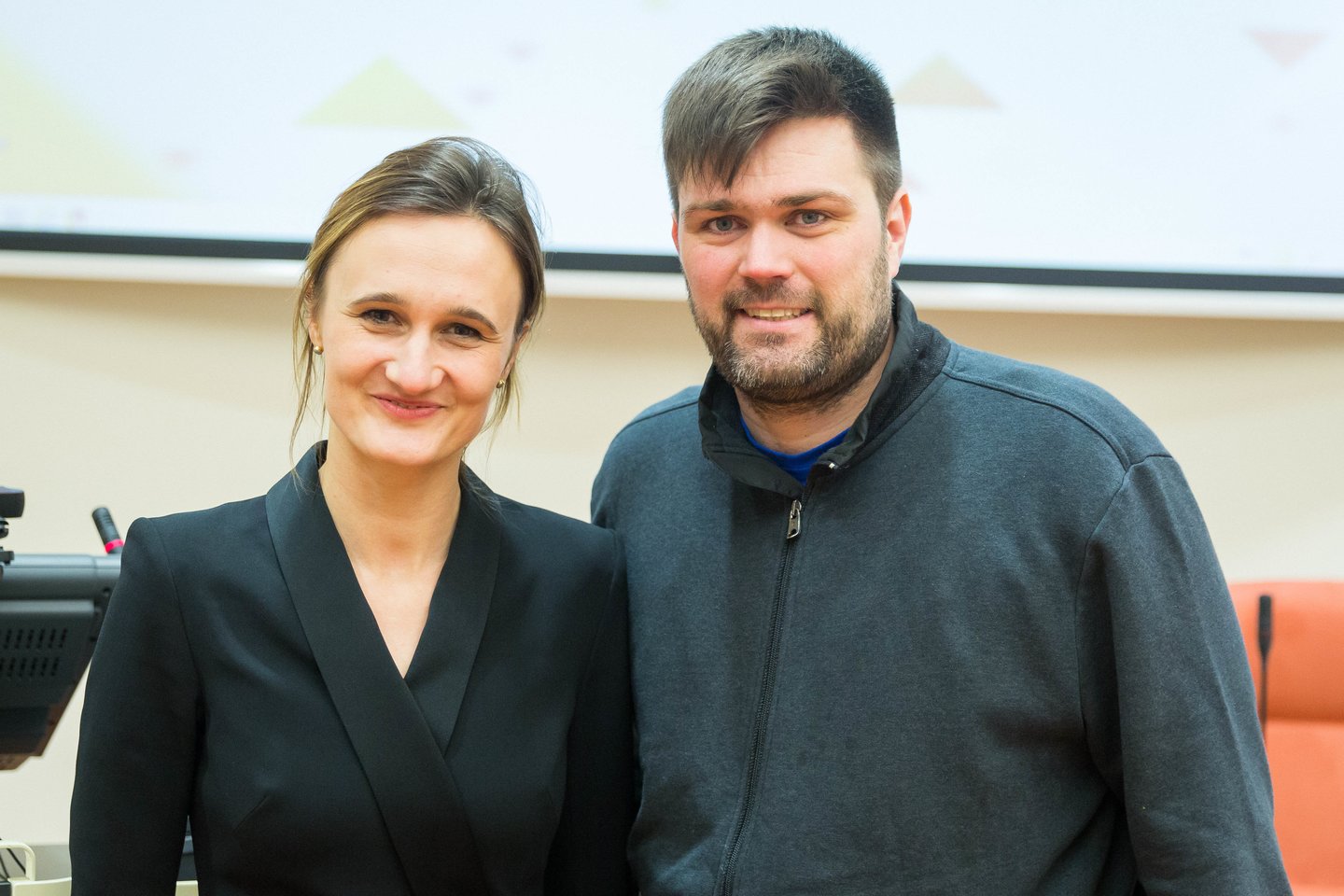 Naująja Seimo pirmininke išrinkta šachmatų didmeistrė V.Čmilytė-Nielsen yra susituokusi su šachmatininku danu P.H.Nielsenu.<br> T.Bauro nuotr.