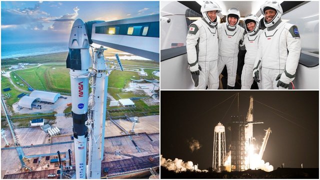 Pamatykite: „SpaceX“ į kosmosą pakėlė pirmą visavertę astronautų įgulą
