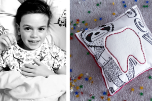 Mama Sidona tapo tikra dantukų fėja: kuria pagalvėles, kuriose vaikai gali slėpti iškritusius dantukus