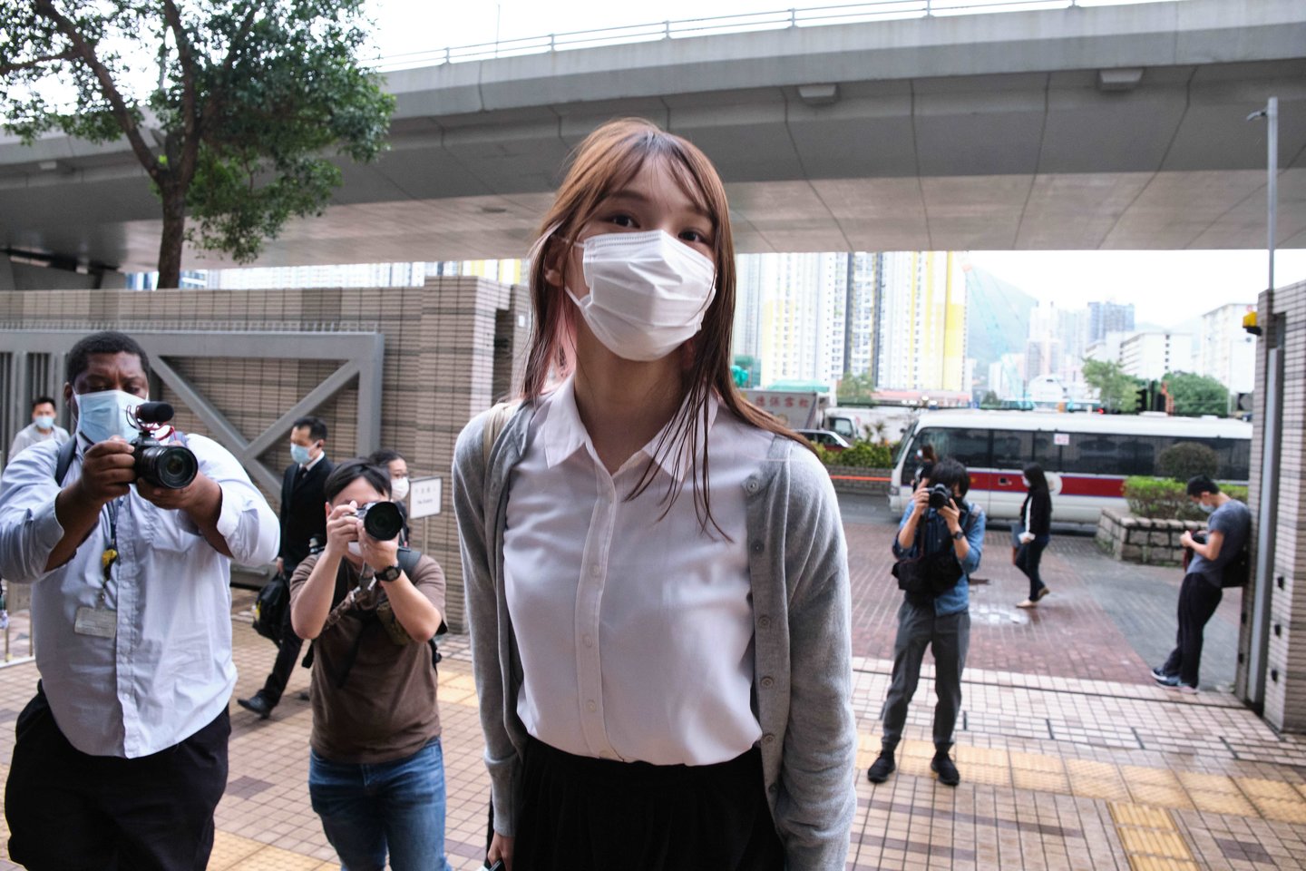 Aktyvistė Agnes Chow.<br>© Isaac Wong / ZUMAPRESS.com / Scanpix nuotr.