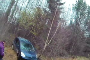 Senelio automobilį pagrobęs paauglys neįvertino įgūdžių stokos: netrukus atsidūrė griovyje