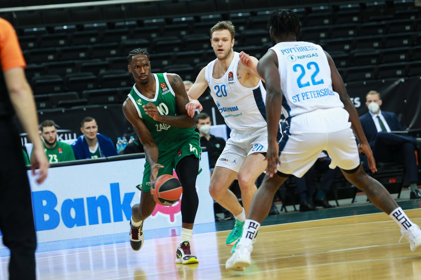 „Žalgirio“ ir „Zenit“ komandų dvikova Eurolygoje, kurią laimėjo Rusijos klubas<br> G.Bitvinsko nuotr.