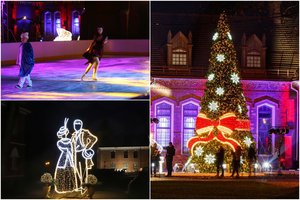 Švenčių kerai sklaido karantino nuotaikas: Raudondvaryje sužibo pagrindinė Kauno rajono Kalėdų eglė