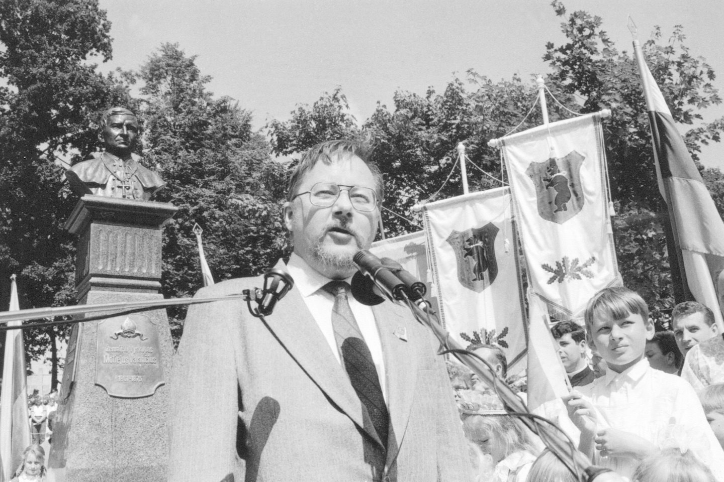  Aukščiausiosios tarybos pirmininkas Vytautas Landzbergis.<br> B.Aleknavičiaus nuotr.