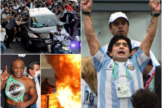 Pasaulio sporto savaitė: atsisveikinimas su legenda D. Maradona ir vos neįvykusi tragedija F-1 trasoje