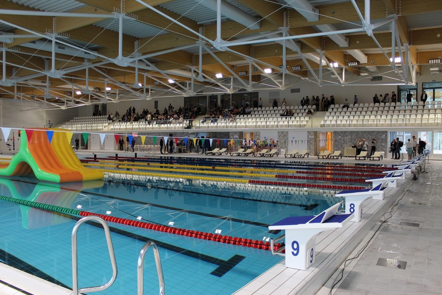 Plaukimo baseinas pritaikytas tarptautinėms varžyboms.<br> Klaipėdos savivaldybės nuotr.