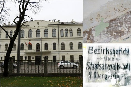 Istorinėje gimnazijoje Kaune atidengta vertingų užrašų ir dekoro elementų