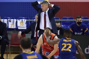 Š. Jasikevičius įsiuto ant „Barcelona“ žaidėjų: „Jiems sakai vieną, o jie aikštėje daro priešingai“