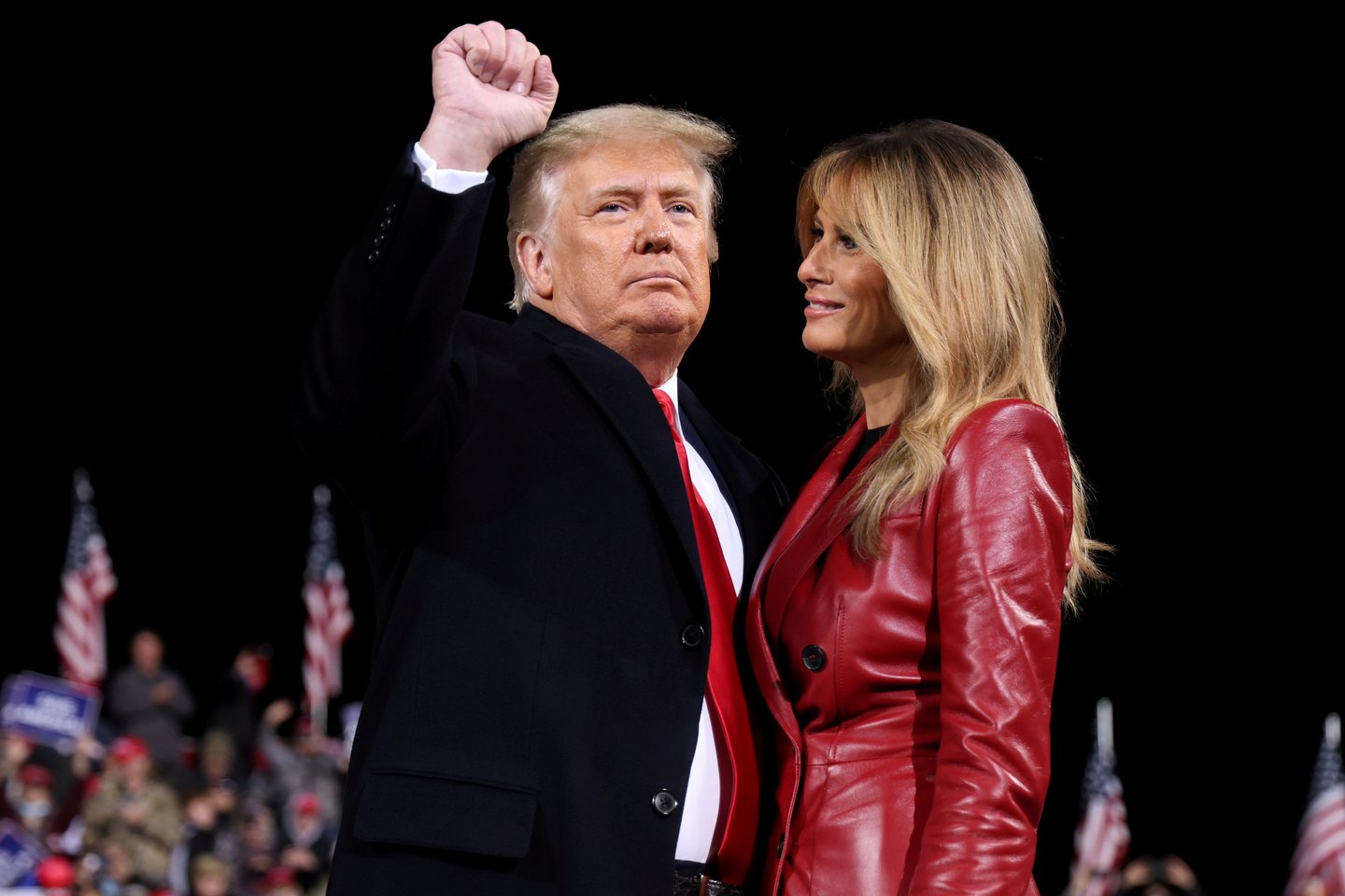 D.Trumpas su žmona.<br>Reuters/Scanpix nuotr.