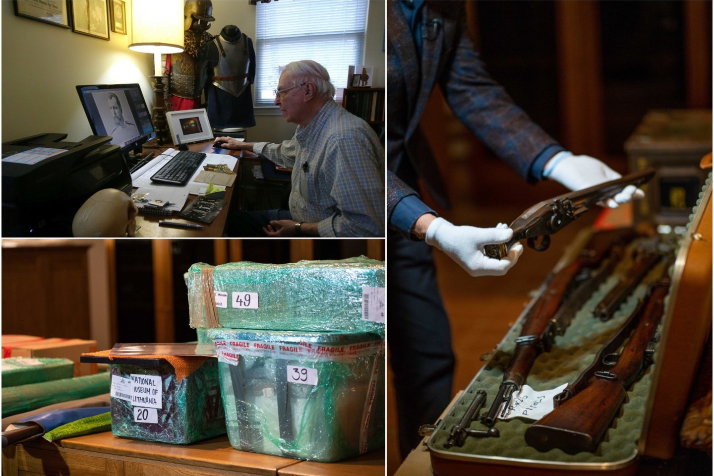 Lietuvą metų pabaigoje pasiekė neeilinis krovinys – Lietuvos nacionaliniam muziejui skirta unikali ginkluotės, karinės aprangos ir archyvinių dokumentų kolekcija.<br>S.Samsono nuotr. 