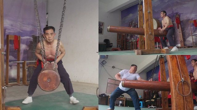 Skausmą keliantys vaizdai: pusamžis kung fu meistras džiaugiasi „geležiniu tarpkoju“