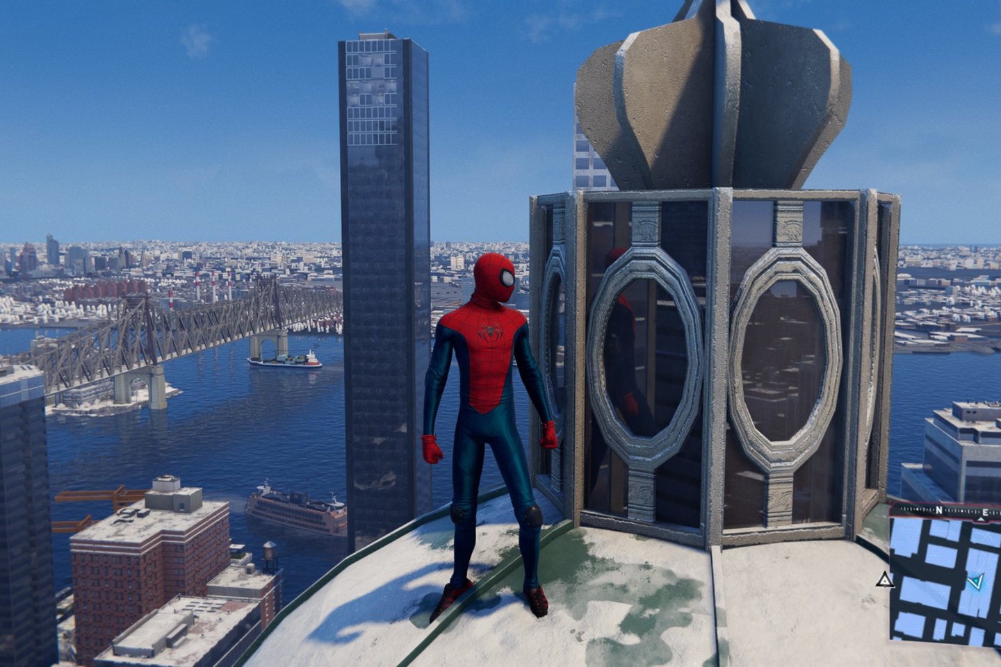  Kalėdiškas Niujorkas. Vaizdai iš žaidimo „Spider-Man: Miles Morales“.