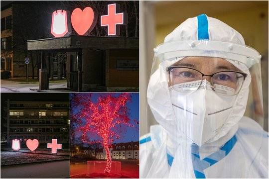 Vilnius pasiuntė palaikymo žinutę medikams: miestą papuošė gydytojų portretai ir instaliacijos 