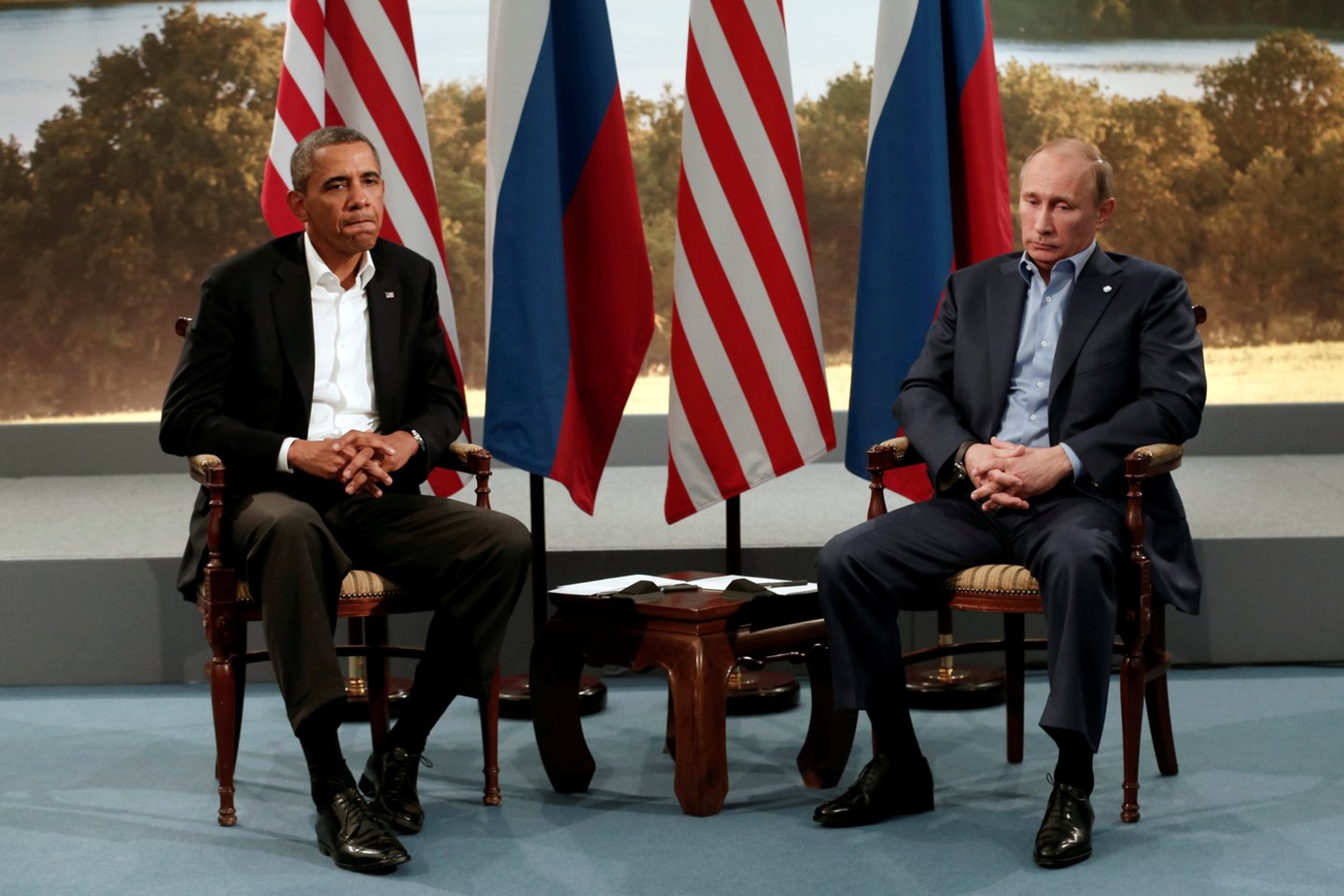 B.Obama ir V.Putinas.<br>Reuters/Scanpix nuotr.