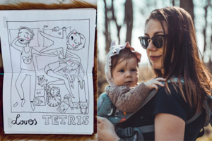 Kūrybinga kaunietė dukros auginimo kuriozais dalijasi šmaikščiuose piešiniuose