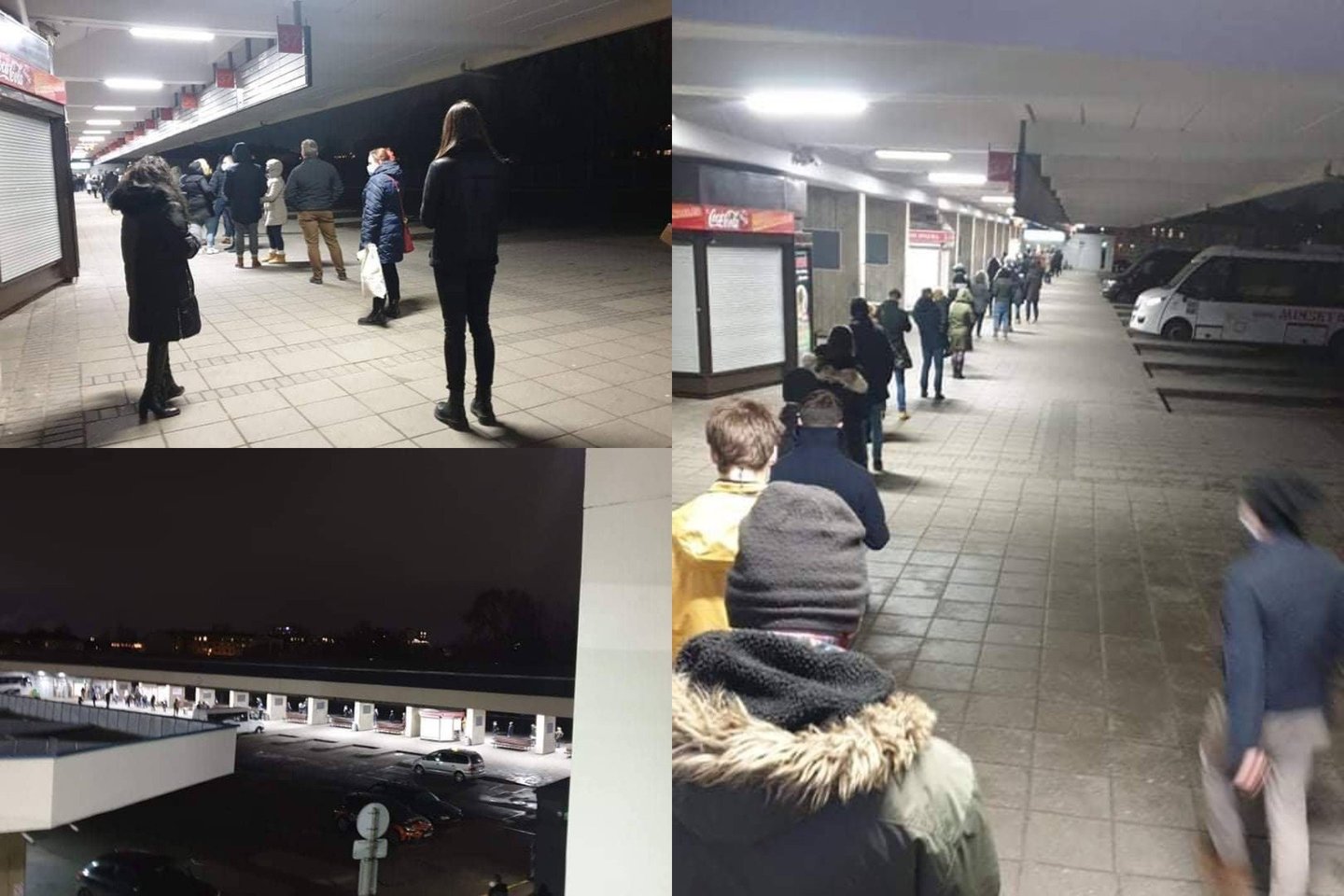 Vilniaus autobusų stotyje laukiant siuntų nusidriekė didžiausios žmonių eilės.<br>lrytas.lt fotomontažas