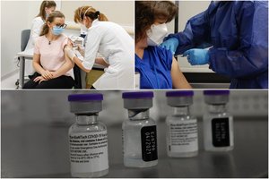 Lietuvoje prasidėjo medikų skiepijimas: pirmosios paskiepytos slaugytojos papasakojo, kaip jaučiasi