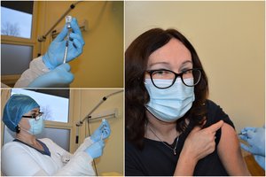 Didžiausia COVID-19 ligoninė pradėjo skiepyti savo darbuotojus