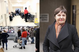 Pandemijos grimasos poliklinikose: pacientai jų duris praverti vengia, bet laukiančiųjų – grūstys