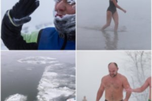Rekordiškai šaltą žiemą Sibiro gyventojai bando išgyventi linksmindamiesi: plaukioja ežeruose, pietauja lauke ir šoka apsirengę bikinius