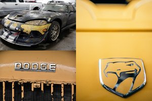 Apdegęs „Dodge Viper“ laukia išganymo: parduodamas aukcione už ganėtinai nepadorią kainą