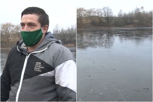 Gelbėti berniukų į ledinį vandenį šokęs vyras atskleidė, koks košmaras vyko: 10-metį iškėlė nuo dugno