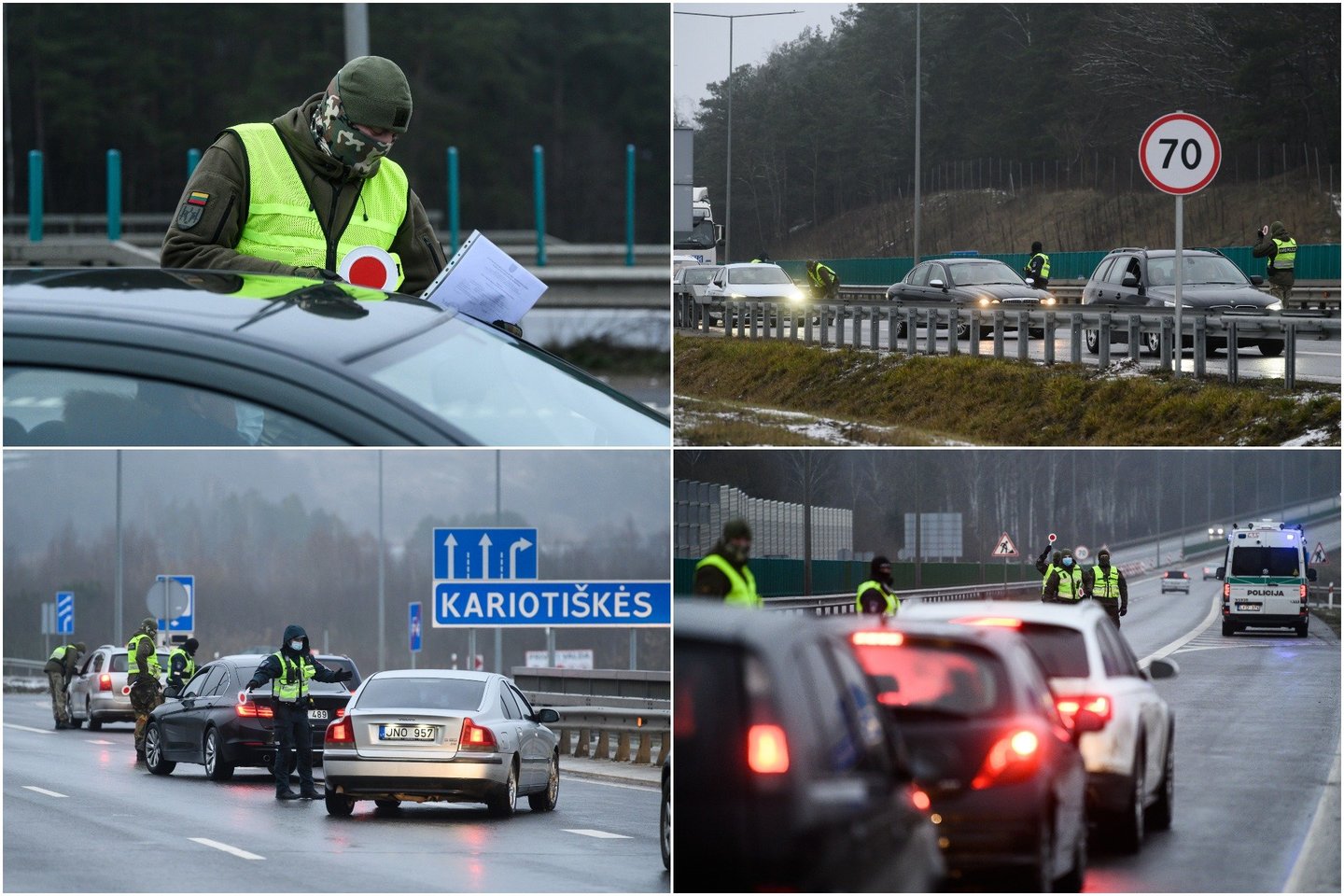 Pareigūnai sostinės prieigose atlieka automobilių patikras.
