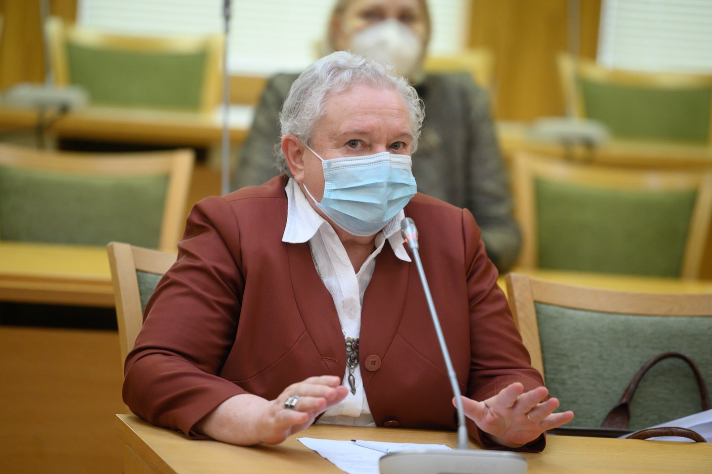 Seimo narė Vilija Targamadzė (62 m.) atsidūrė ligoninėje. Savo socalinio tinklo „Facebook“ paskyroje ji pranešė, kad jai nustatytas abipusis plaučių uždegimas. <br>V.Skaraičio nuotr.