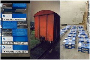 Kybartuose sulaikyta 0,5 mln. eurų vertės kontrabanda, slėpta iš Rusijos važiavusiame traukinyje