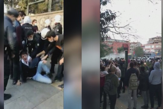 Vaizdai šokiruoja: pareigūnai naudojo jėgą prieš protestuojančius studentus – įrašai išplito internete