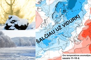 Europą užklups šalčio liežuvis: ciklonai į Lietuvą atneš gausų sniegą, kils sniego pusnys