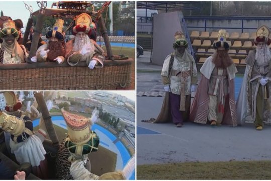 Trys karaliai rado būdą pasveikinti pandemijos metu – pakilo virš Ispanijos oro balionu