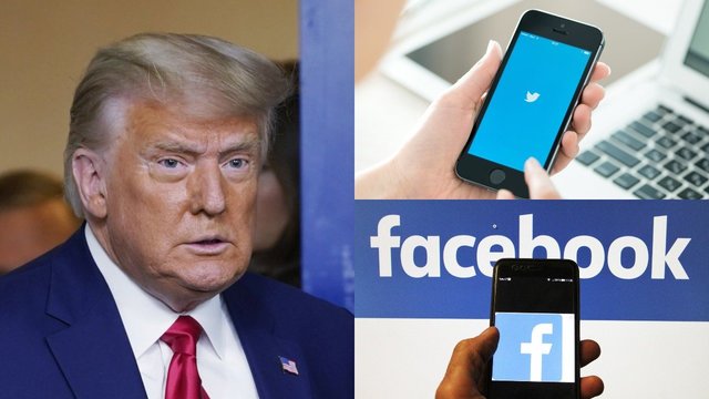 „Facebook“ ir „Twitter“ užblokavo D. Trumpo paskyras dėl žinučių apie Kapitolijaus šturmą