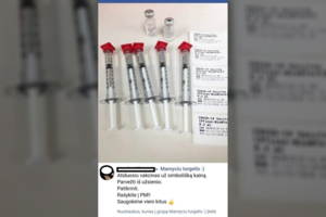 Internete pasklidus skelbimams apie pardavinėjamą COVID-19 vakciną – tarnybos žinia