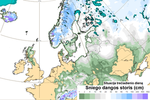 Į Lietuvą atkeliauja dar viena galinga sniego porcija: pusnys užaugs iki 20 cm storio