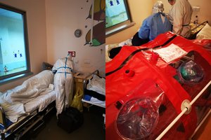 Dėl COVID-19 ligoninėje atsidūręs kaunietis naktimis saugojo kaimyną, kad nenumirtų