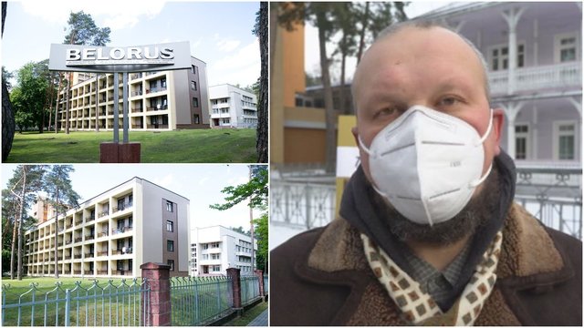 Vaizdai iš Druskininkų sanatorijos „Belorus“ darbuotojų protesto: netenkina siūloma pagalba